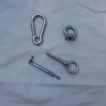 Dinghy Derrick selection of 316 stainless steel rigging fixtures