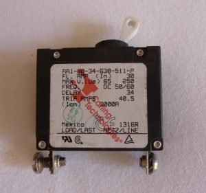 A circuit breaker, long delay type, is required but not supplied by Ark as standard because users may prefer commonality with their existing C/B set up and may have spare panel space for one.   The C/B is an optional extra and we supply the Carling AA series, either 30 or 40 Amp rated.  