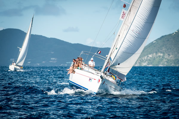 Two yachts sailing